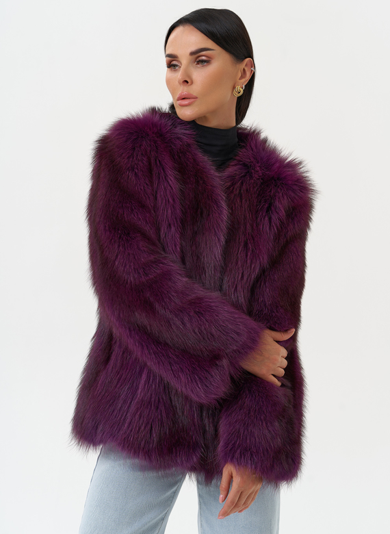 Женская куртка из меха канадского енота