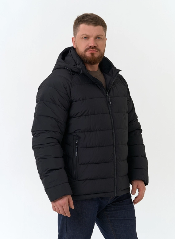 Мужской пуховик с капюшоном  фото