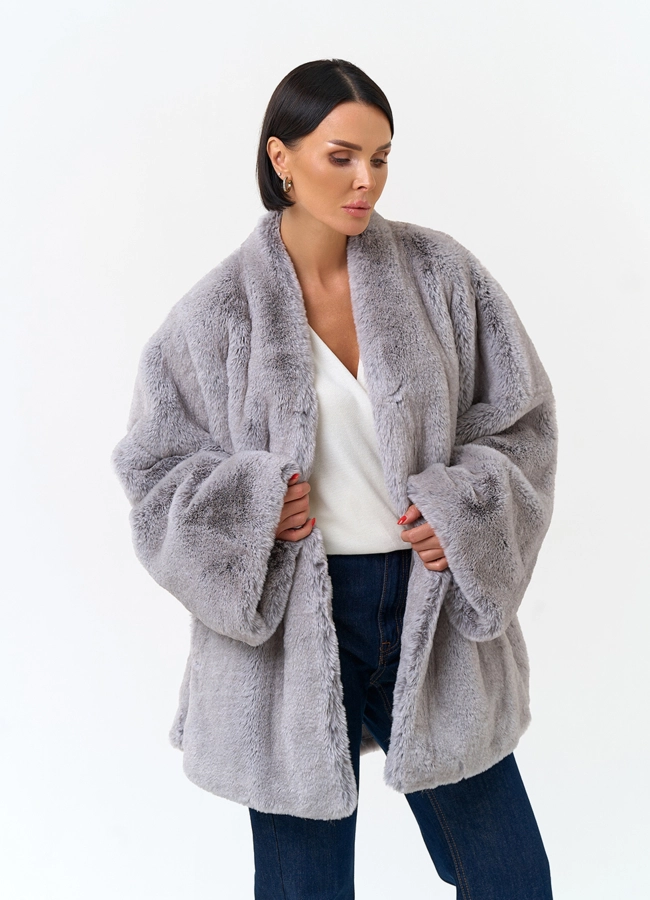 Женская шуба из эко меха модель № 34419 универмаг малина фото
