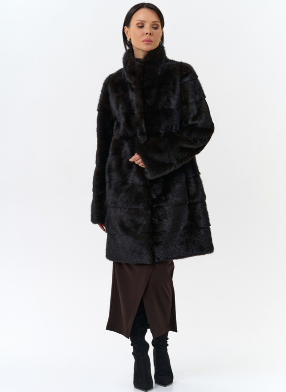 Поперечная шуба из норки