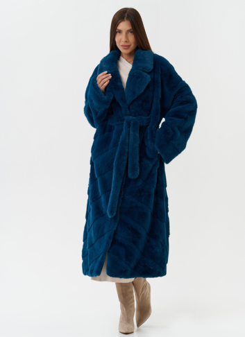 Длинная шуба из эко меха