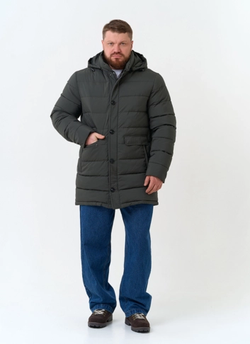 Мужской пуховик с капюшоном фото