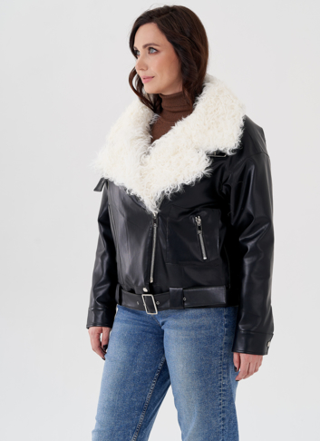 Куртка косуха с отделкой натуральный козлик