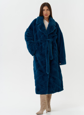 Длинная шуба из эко меха