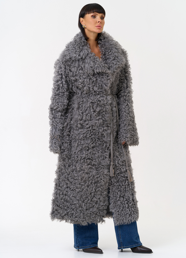 Женская двухсторонняя дубленка с английским воротником модель № 31631 универмаг малина